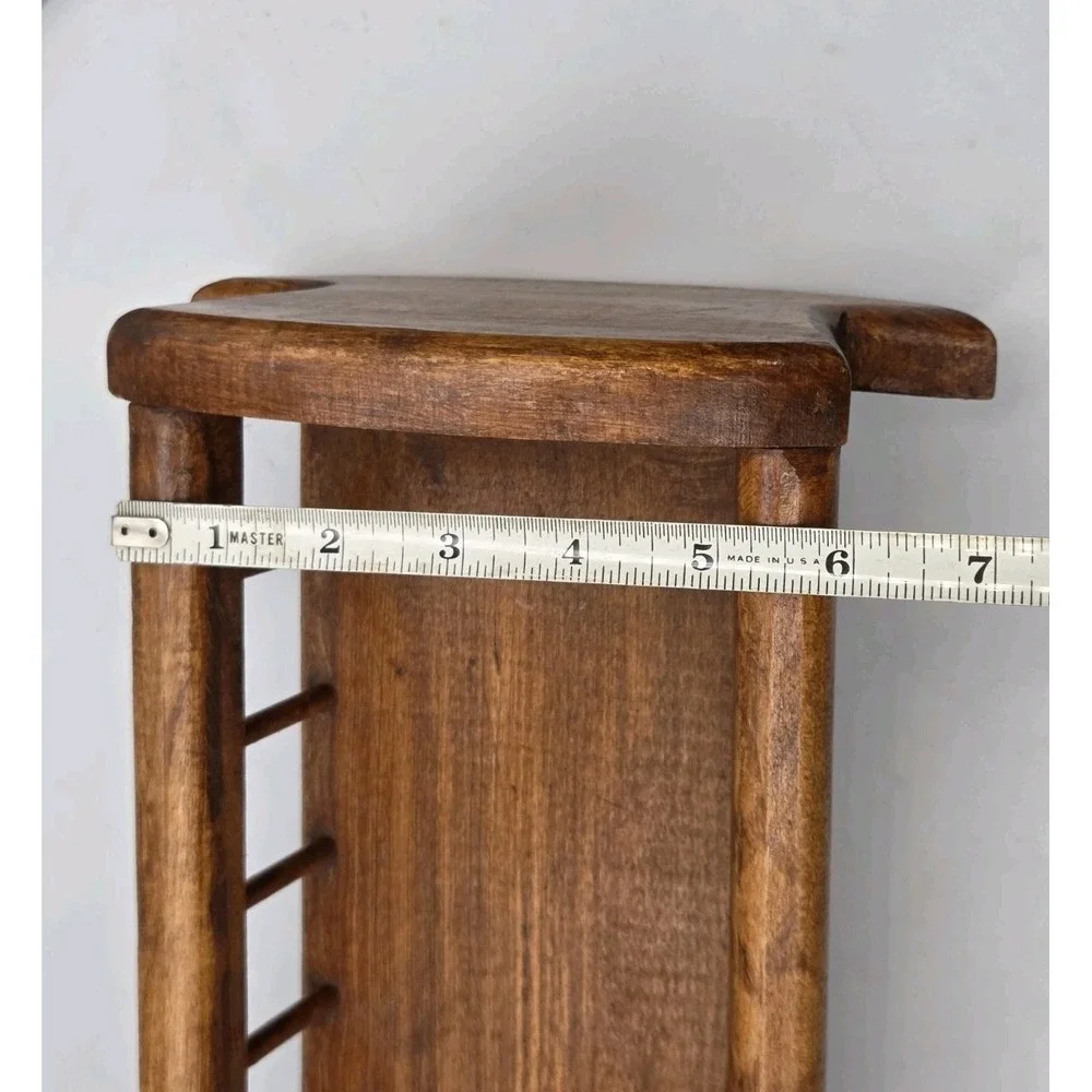 Vintage Hand Crafted Wooden Doll Rocking Cradle Bassinet 13 x 6 x 6 in Signed